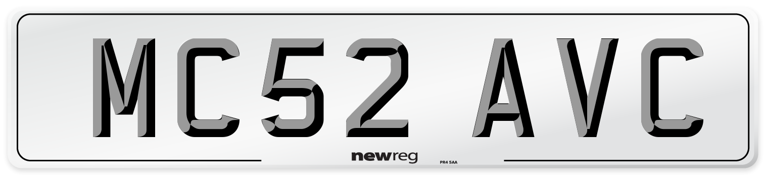MC52 AVC Number Plate from New Reg